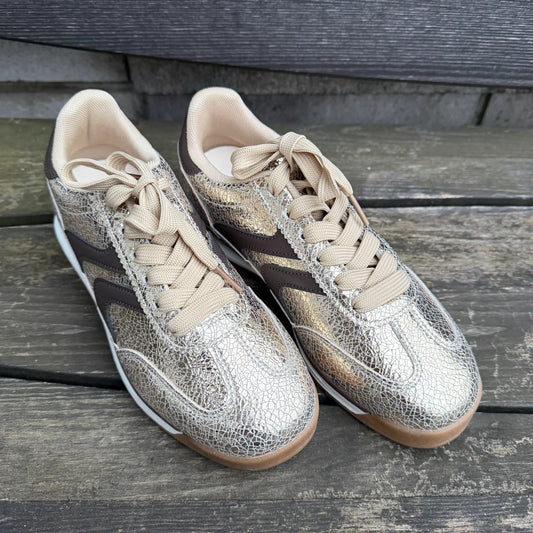 Sneaker "Crackle" Gold
