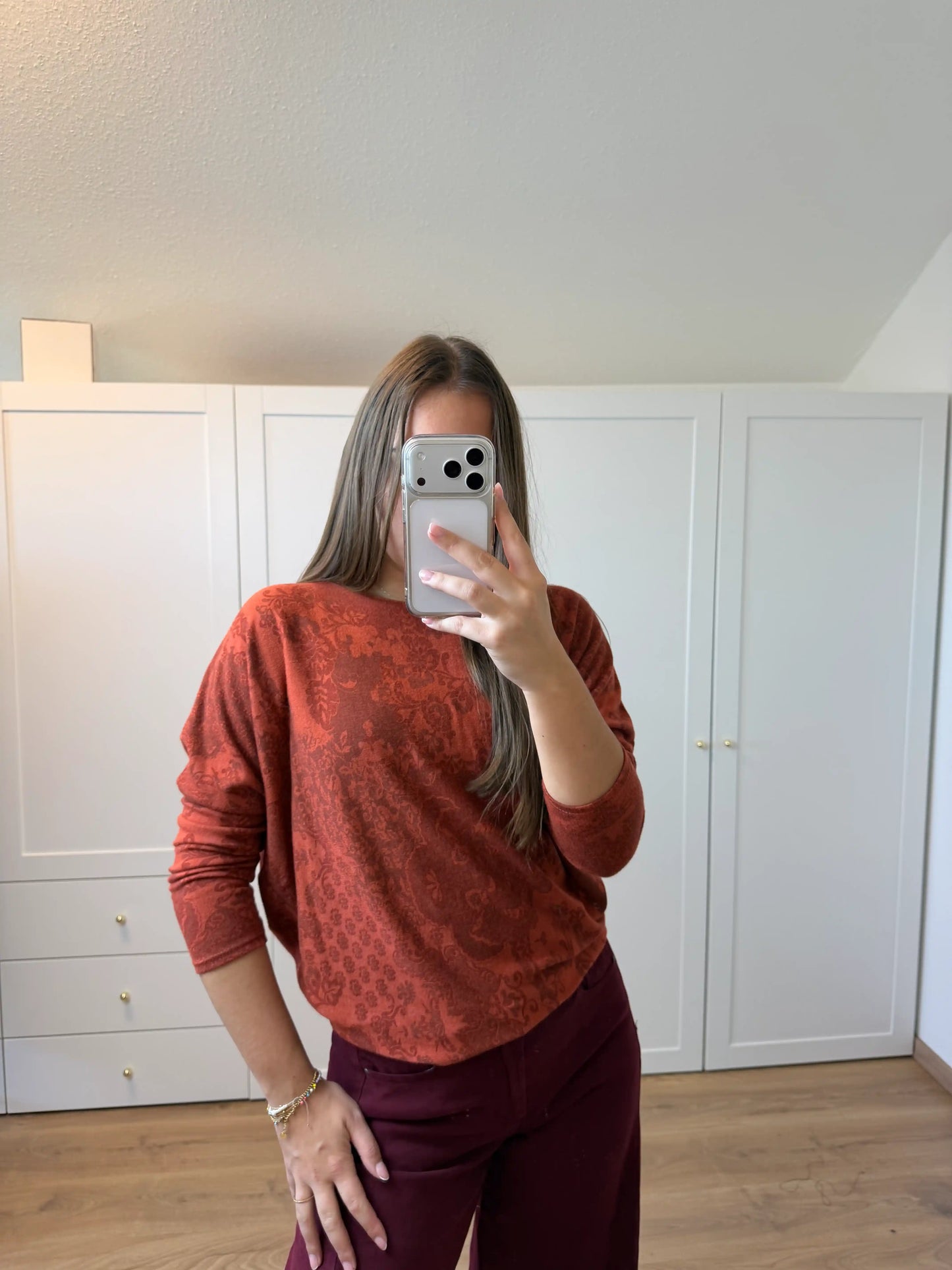 Pullover "Floarly" Teracotta