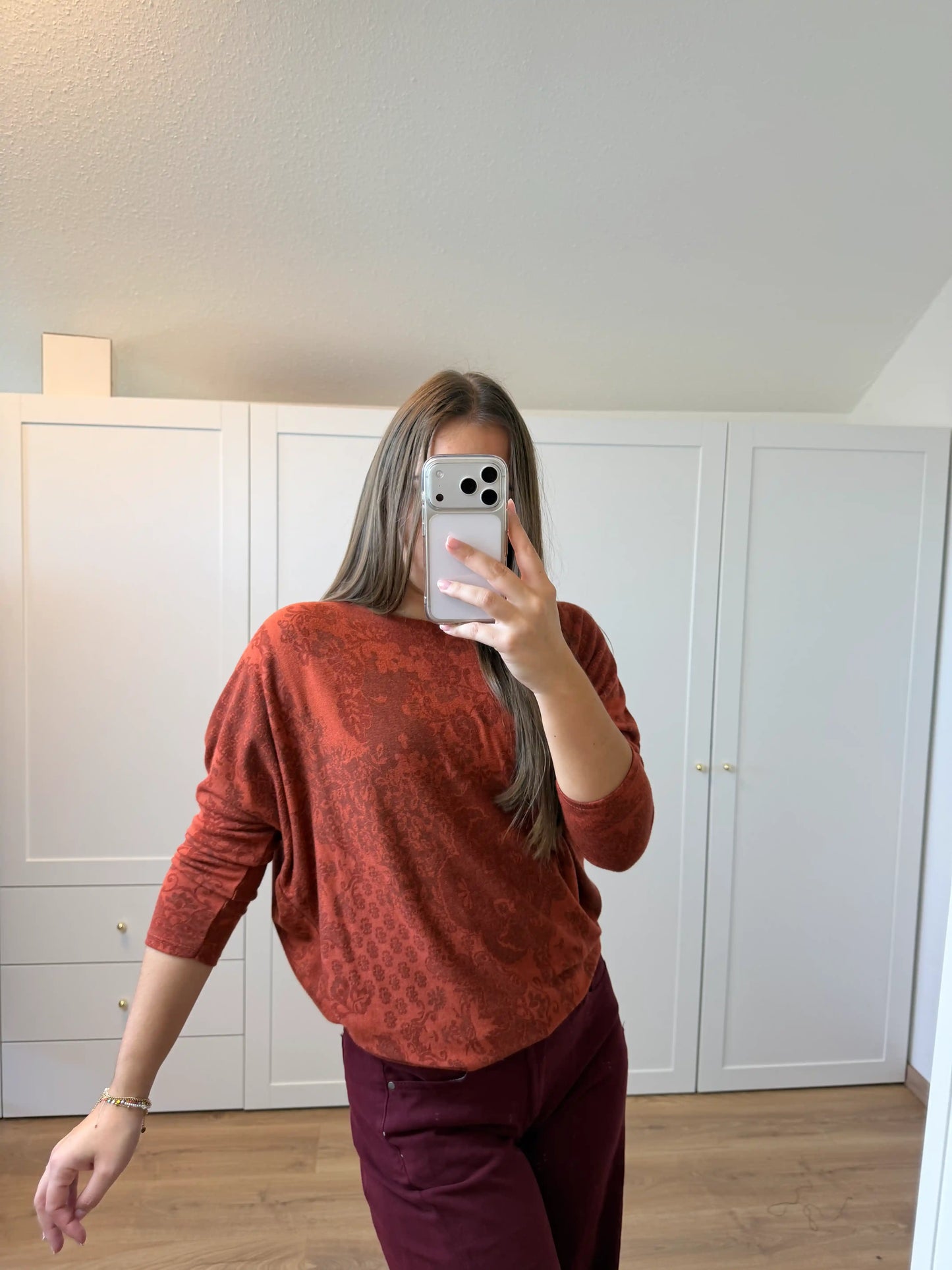 Pullover "Floarly" Teracotta