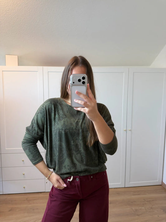 Pullover "Floarly" Olivegrün