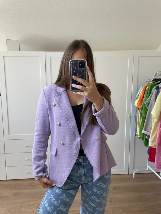 Blazer "Tweedy" Flieder