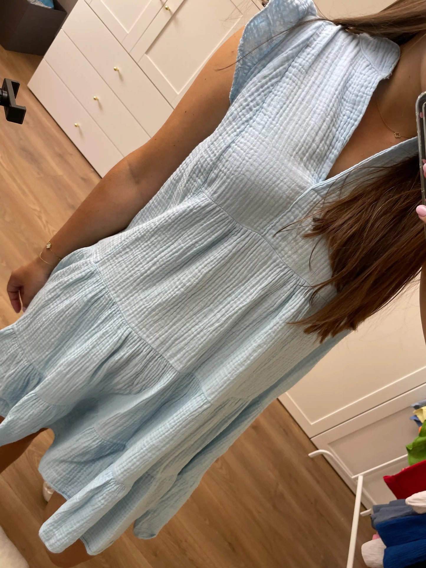 Musselinkleid "Breeze" Hellblau