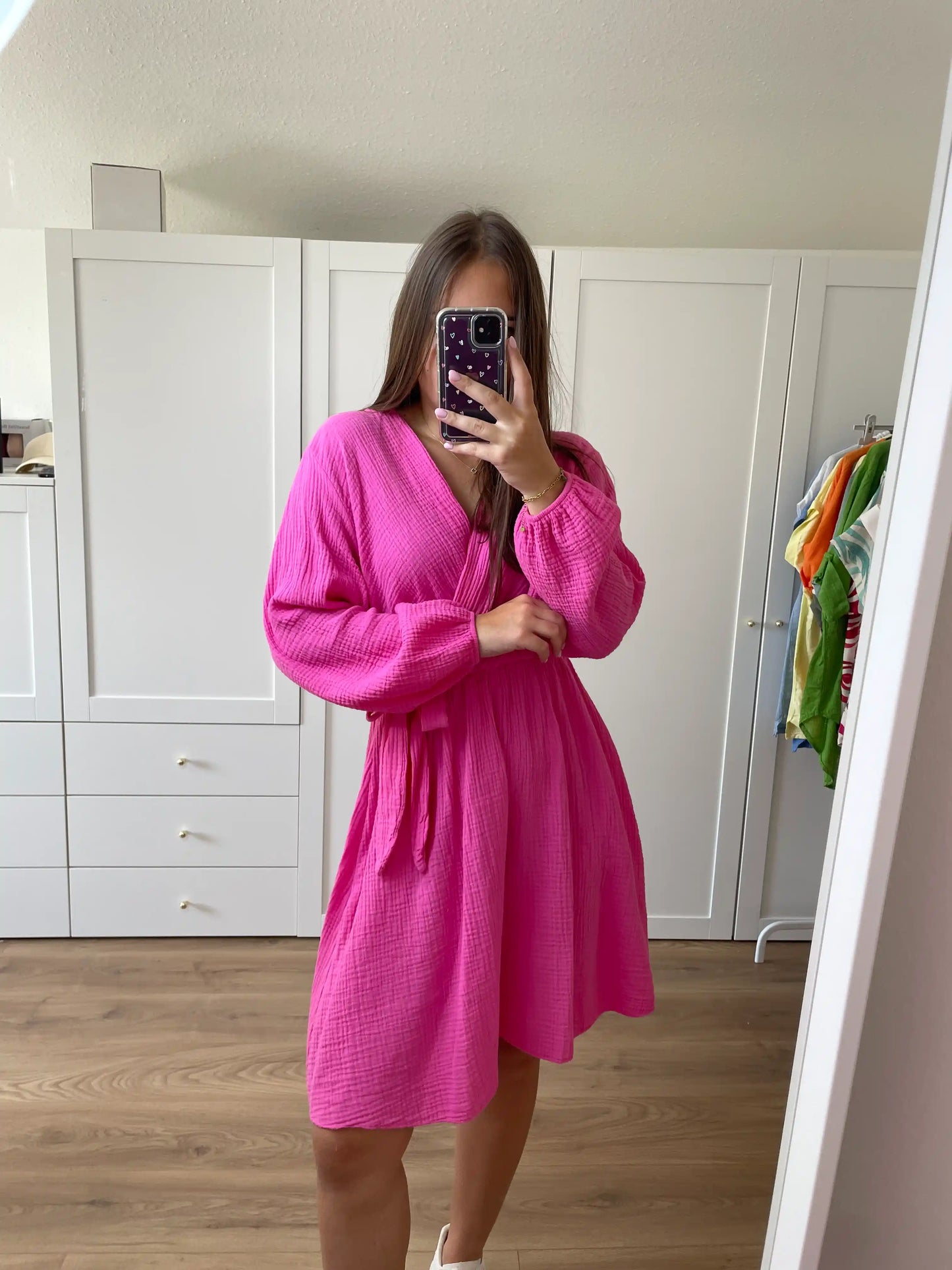 Musselinkleid "Milla" Pink