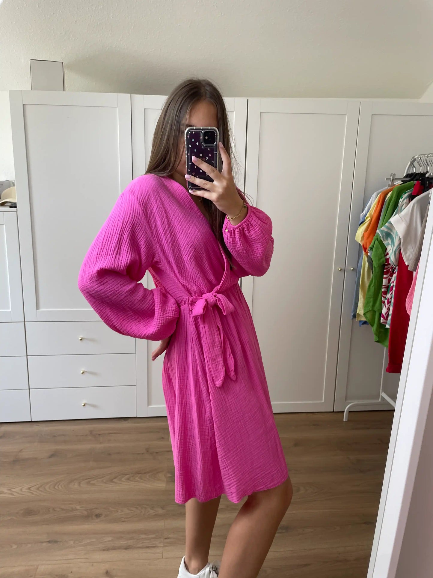 Musselinkleid "Milla" Pink