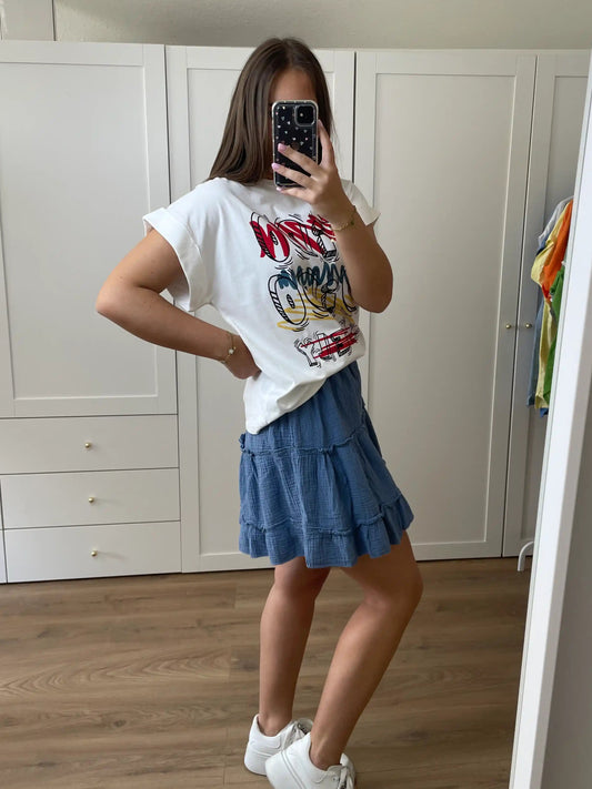 Musselinrock I Blau