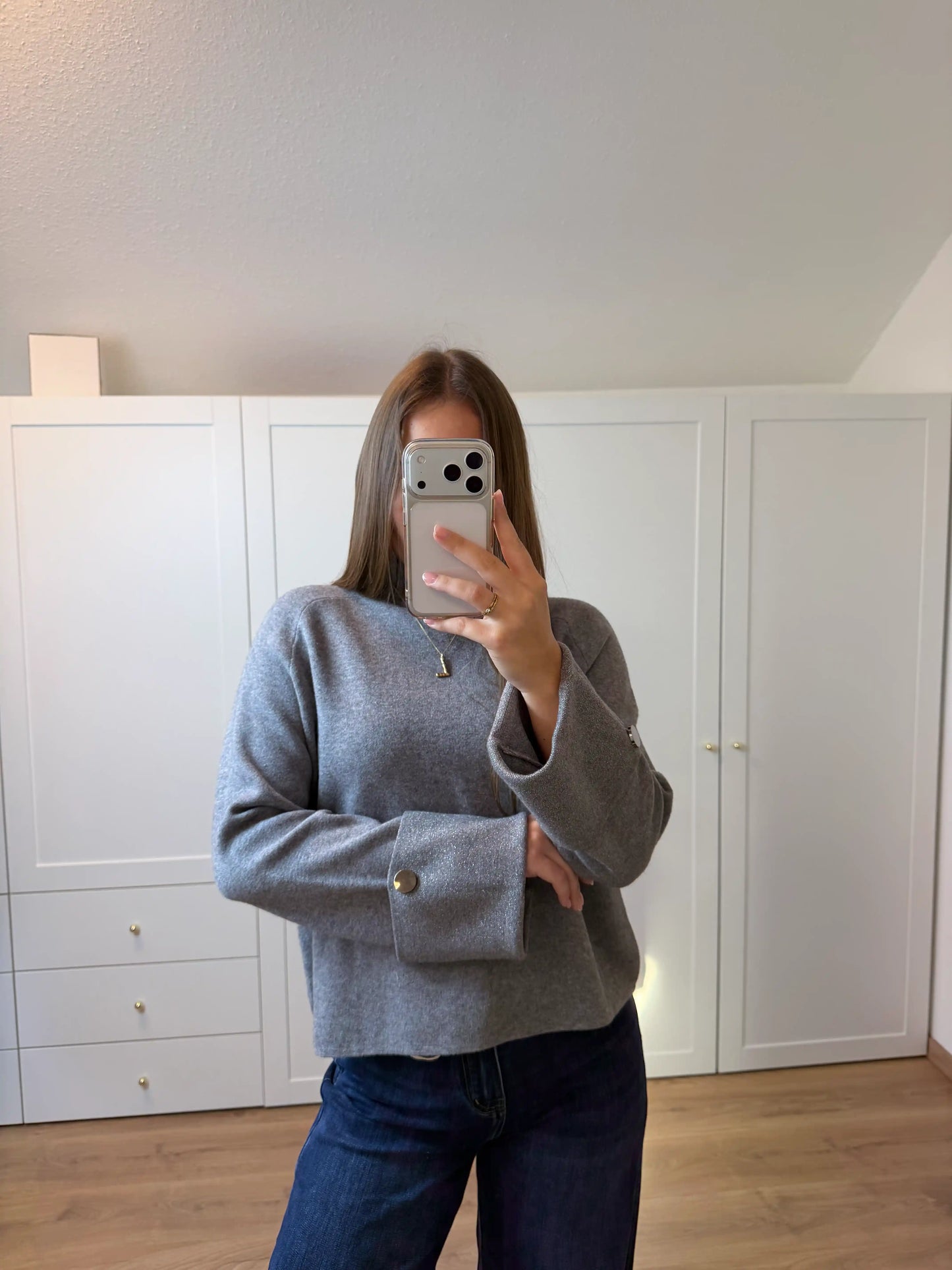 Pullover "Glitzer" Grau
