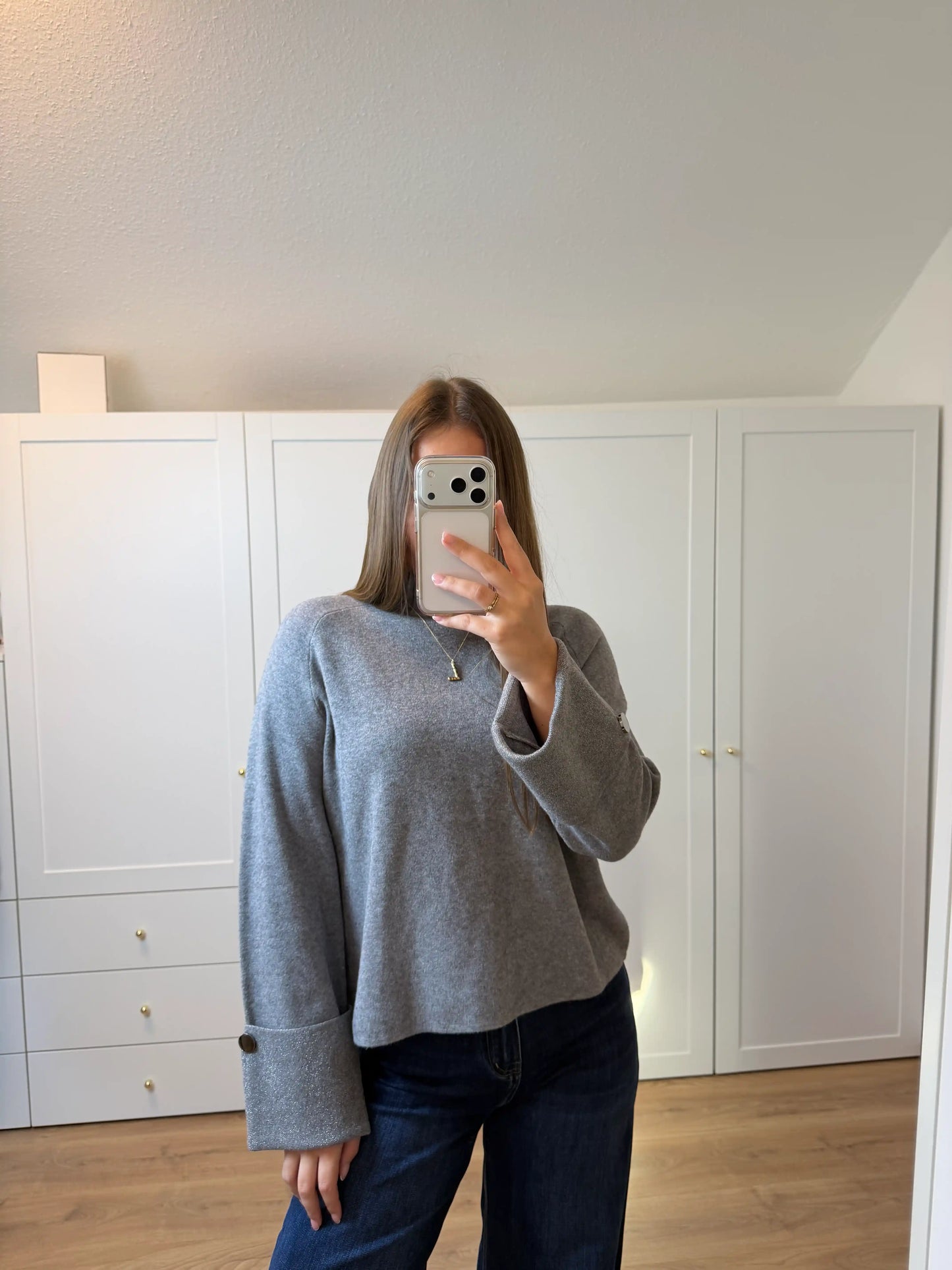 Pullover "Glitzer" Grau