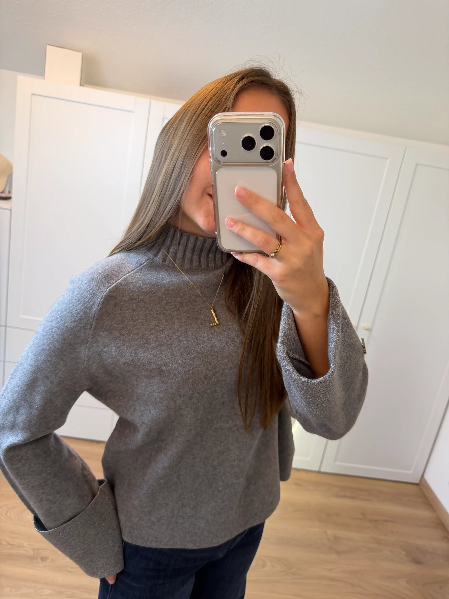 Pullover "Glitzer" Grau