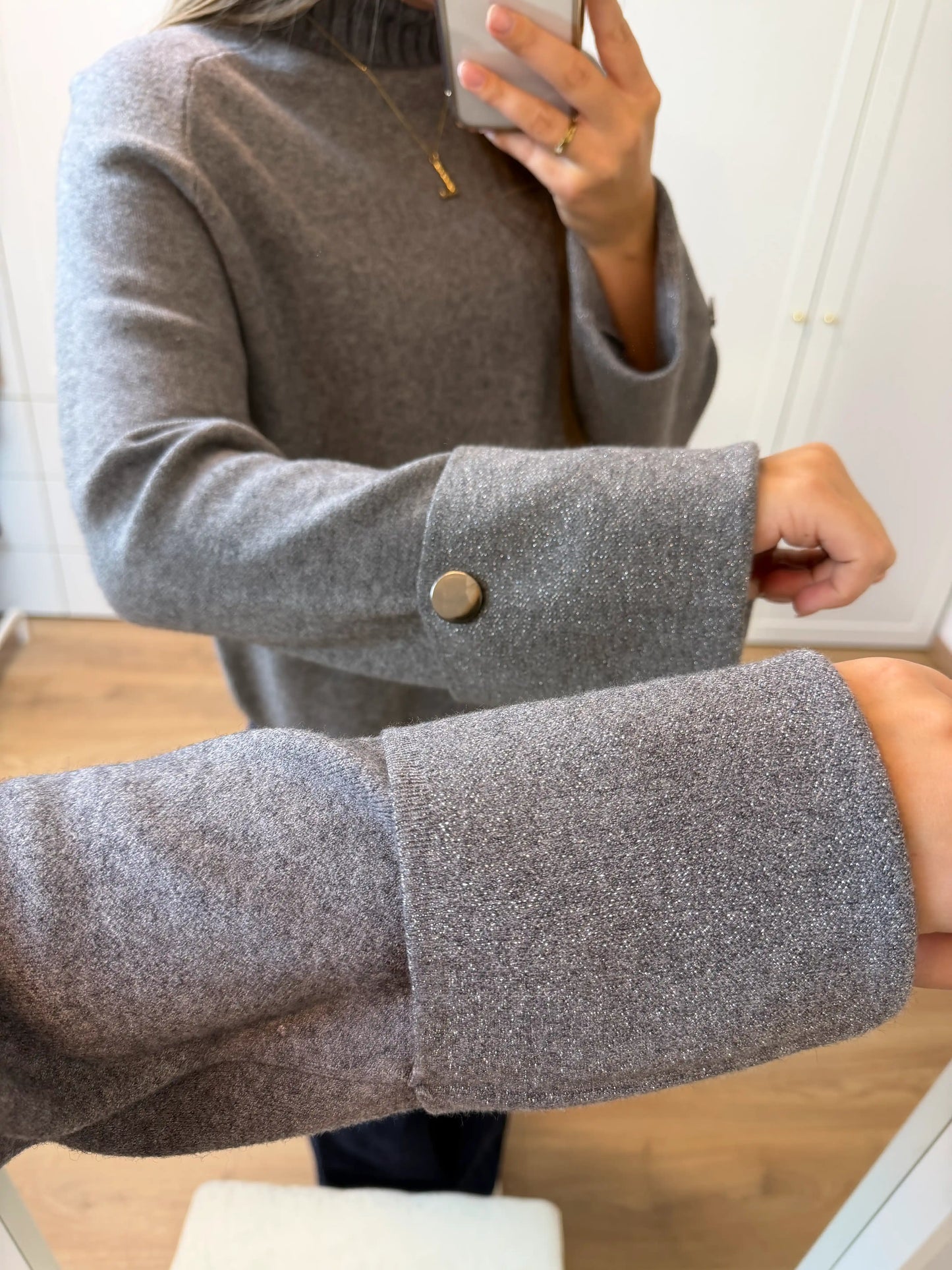 Pullover "Glitzer" Grau