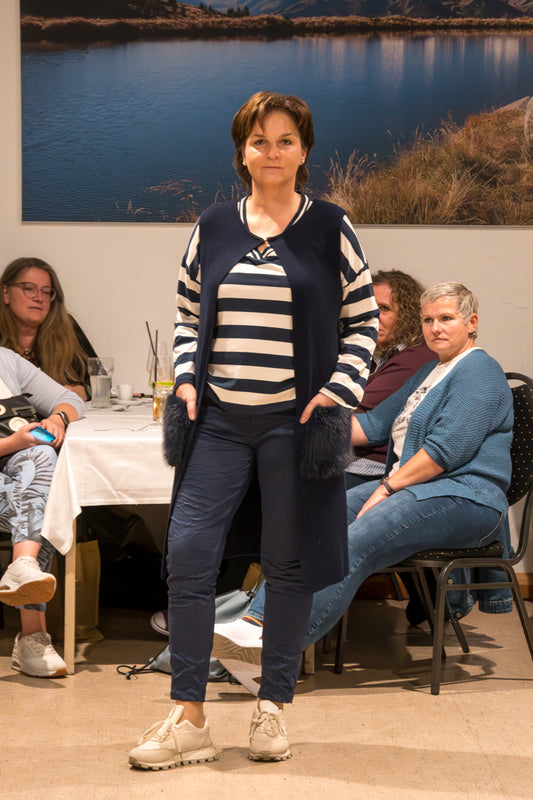 Longweste Dunkelblau