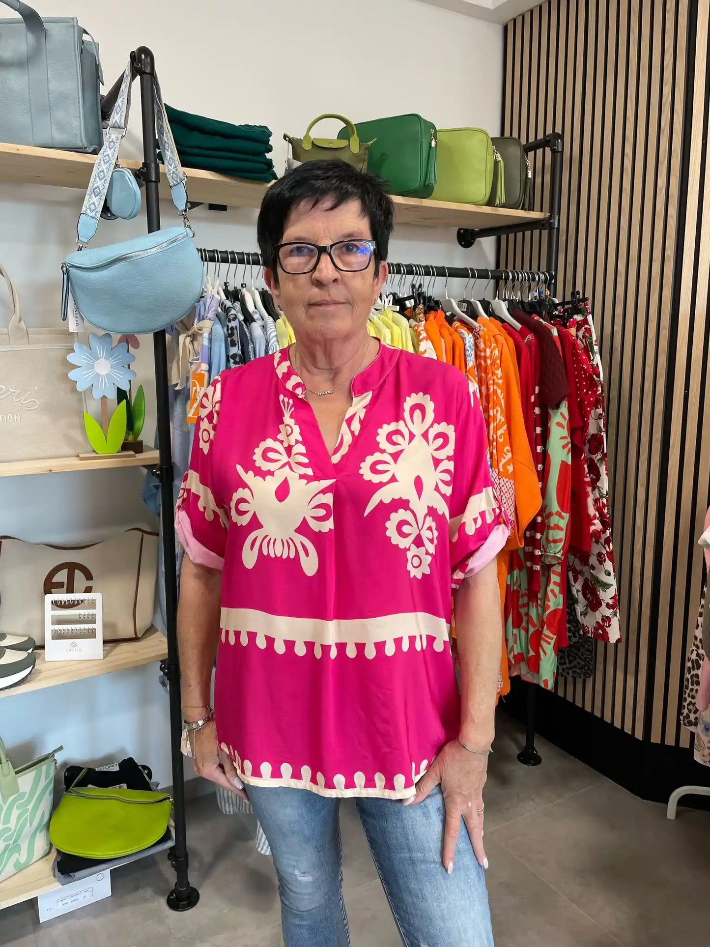 Bluse "Oriental" Pink