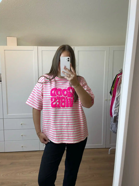 Shirt "Good-Vibes" Pink
