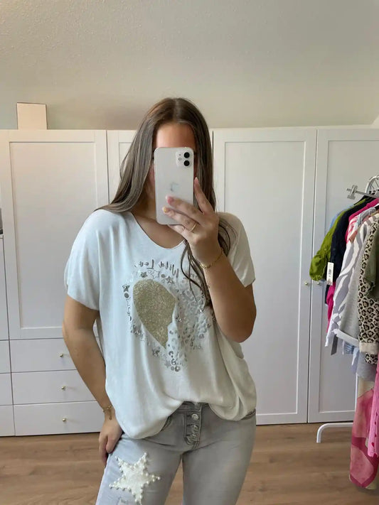 Shirt "Wild Love" Weiß