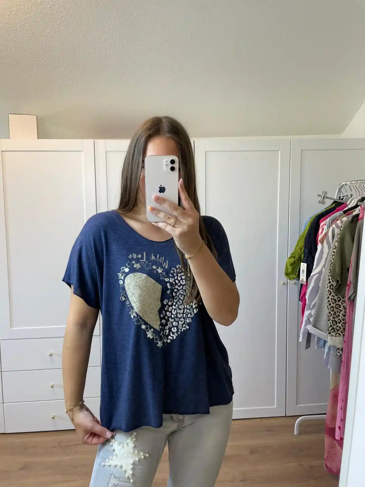 Shirt "Wild Love" Dunkelblau