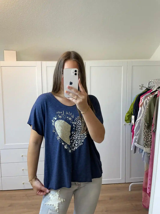 Shirt "Wild Love" Dunkelblau