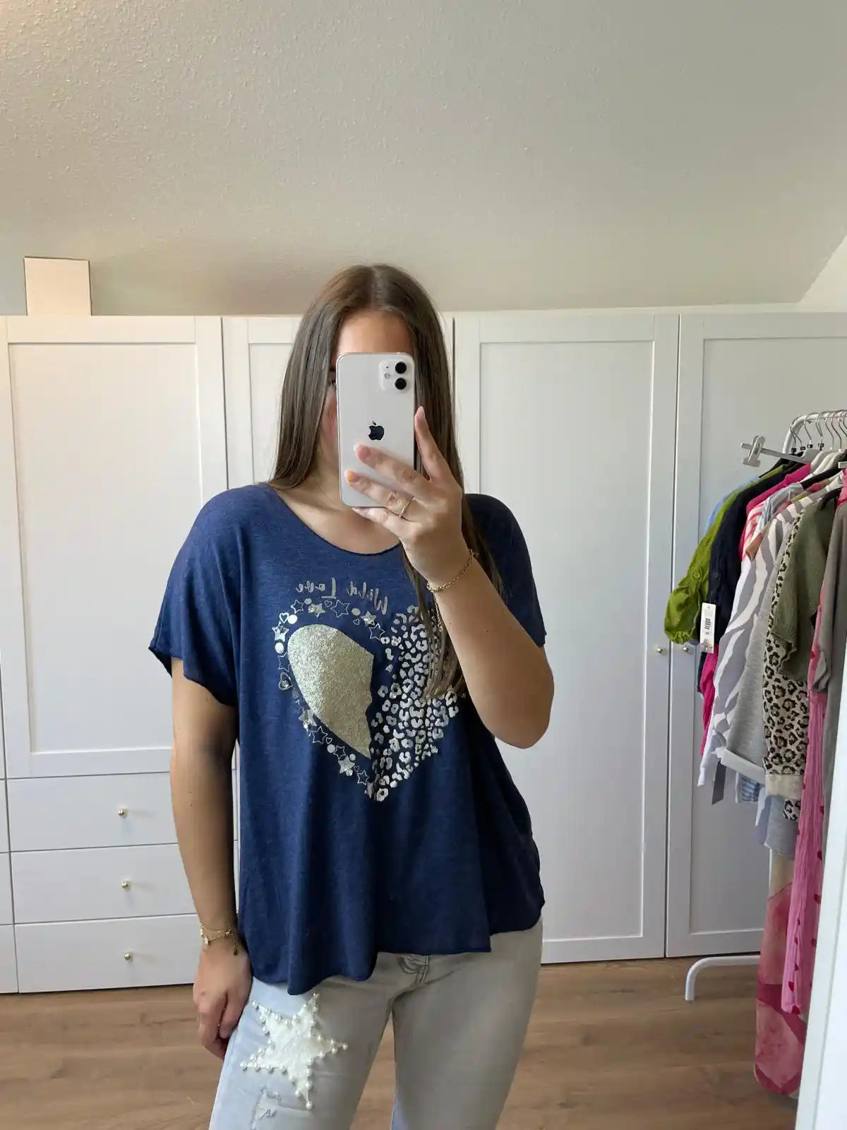 Shirt "Wild Love" Dunkelblau