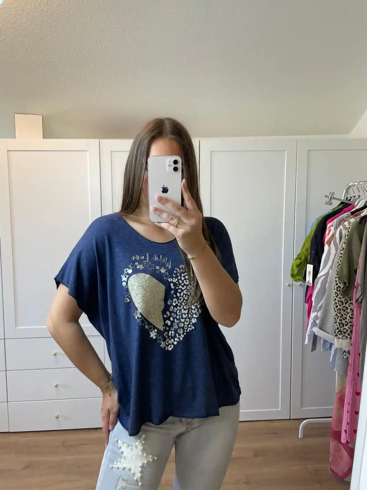 Shirt "Wild Love" Dunkelblau