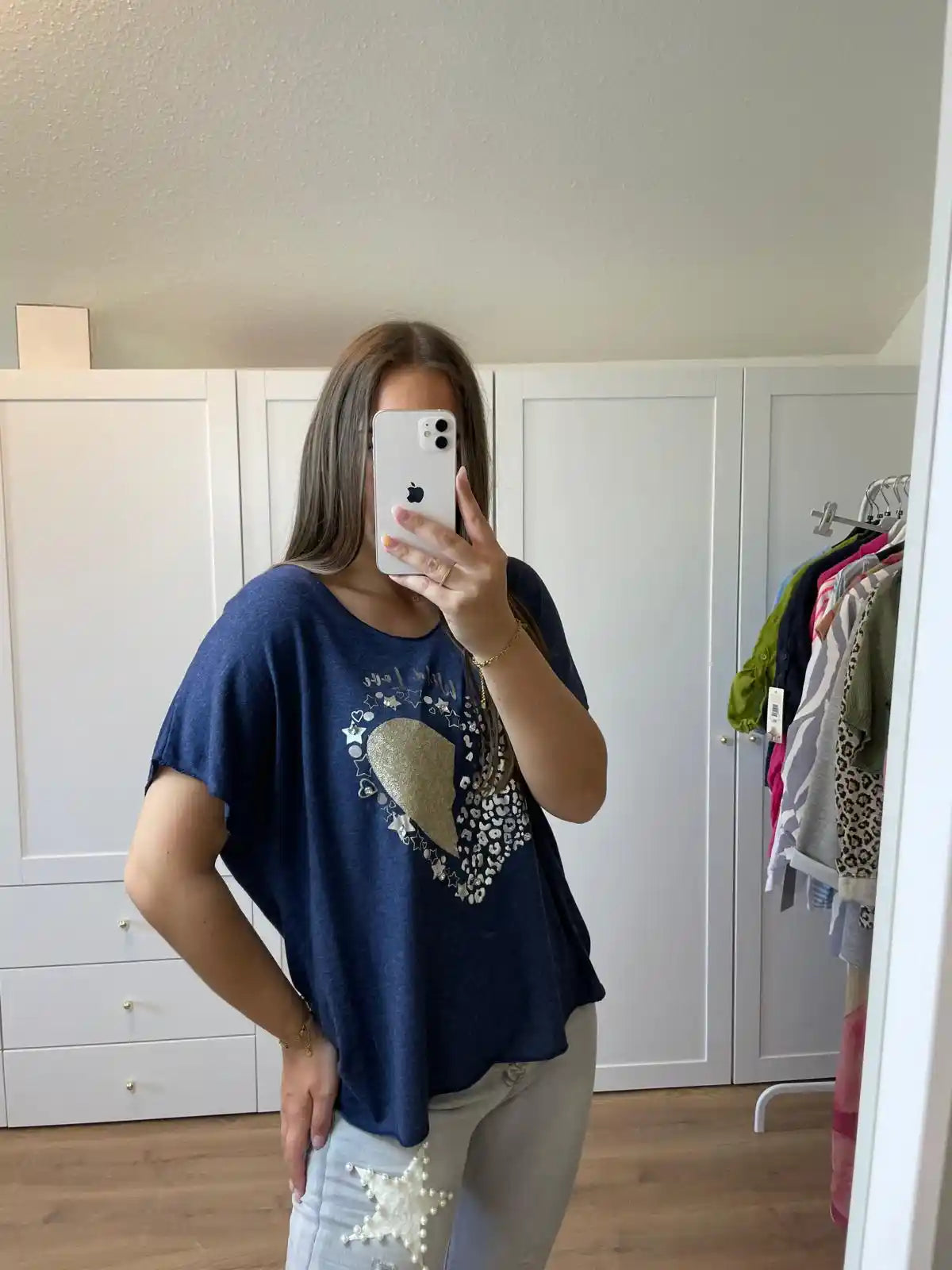 Shirt "Wild Love" Dunkelblau