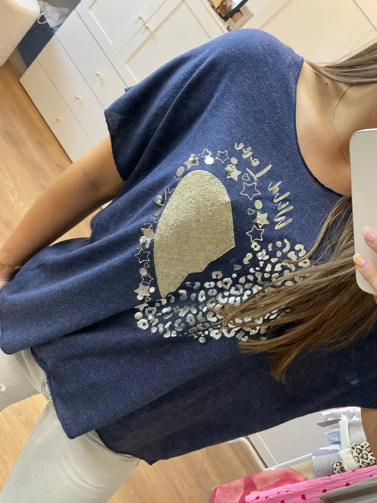 Shirt "Wild Love" Dunkelblau