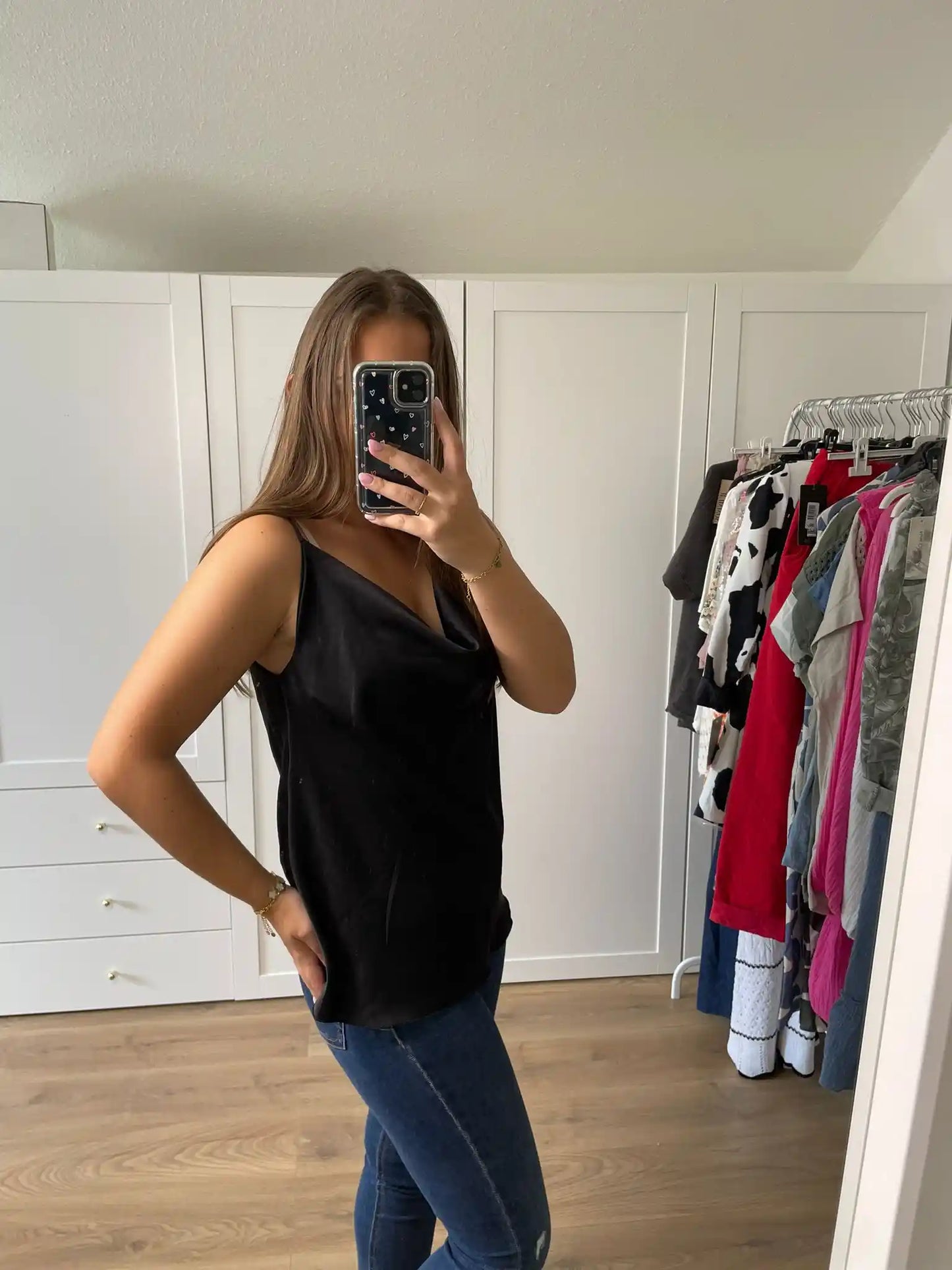 Top "Valentina" Schwarz