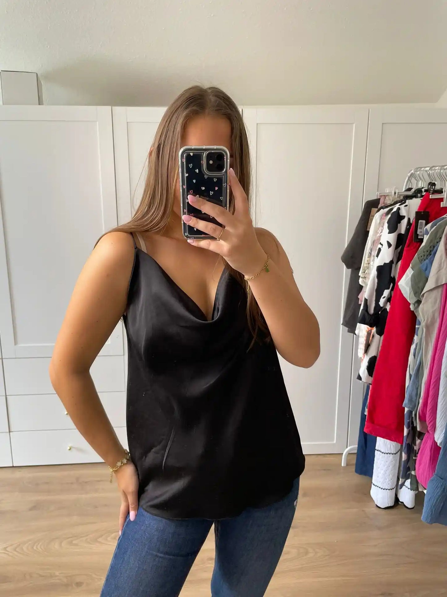 Top "Valentina" Schwarz