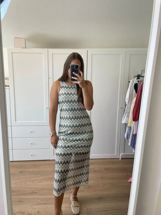 Kleid "Zigzag" Grün