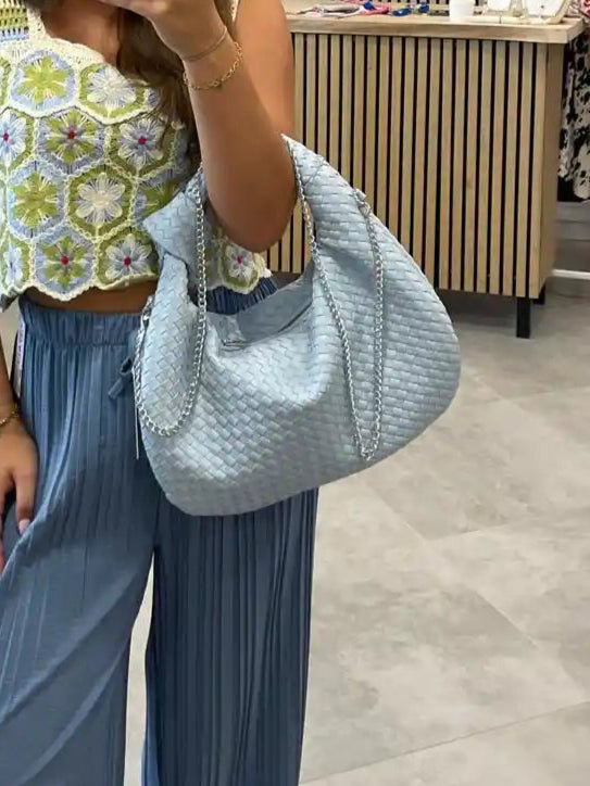 Tasche „Knoten“ Hellblau Maxi