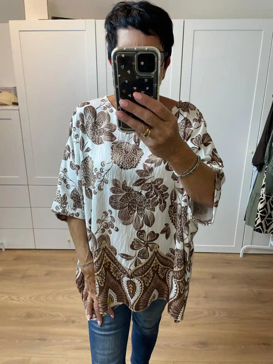 Bluse "Flora" Braun