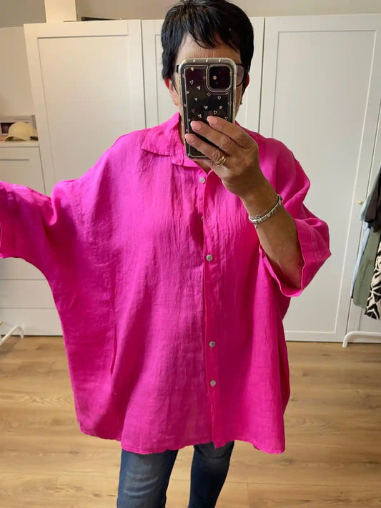 Bluse "Lino" Pink