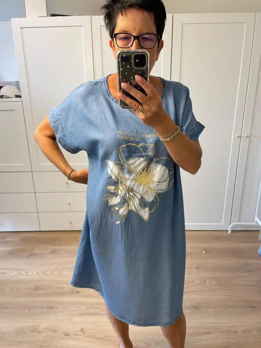 Kleid "Jeansblume"