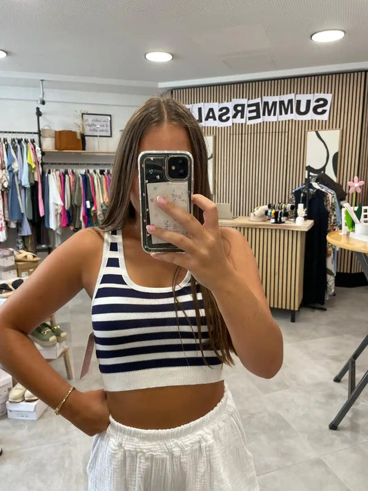 Crop-Top "Streifen"