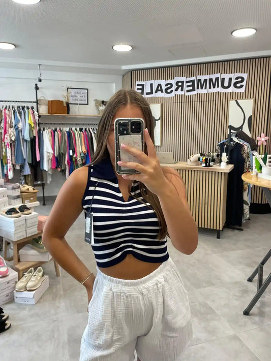 Crop-Top "Streifen" I