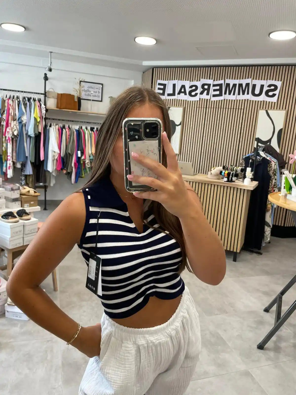 Crop-Top "Streifen" I