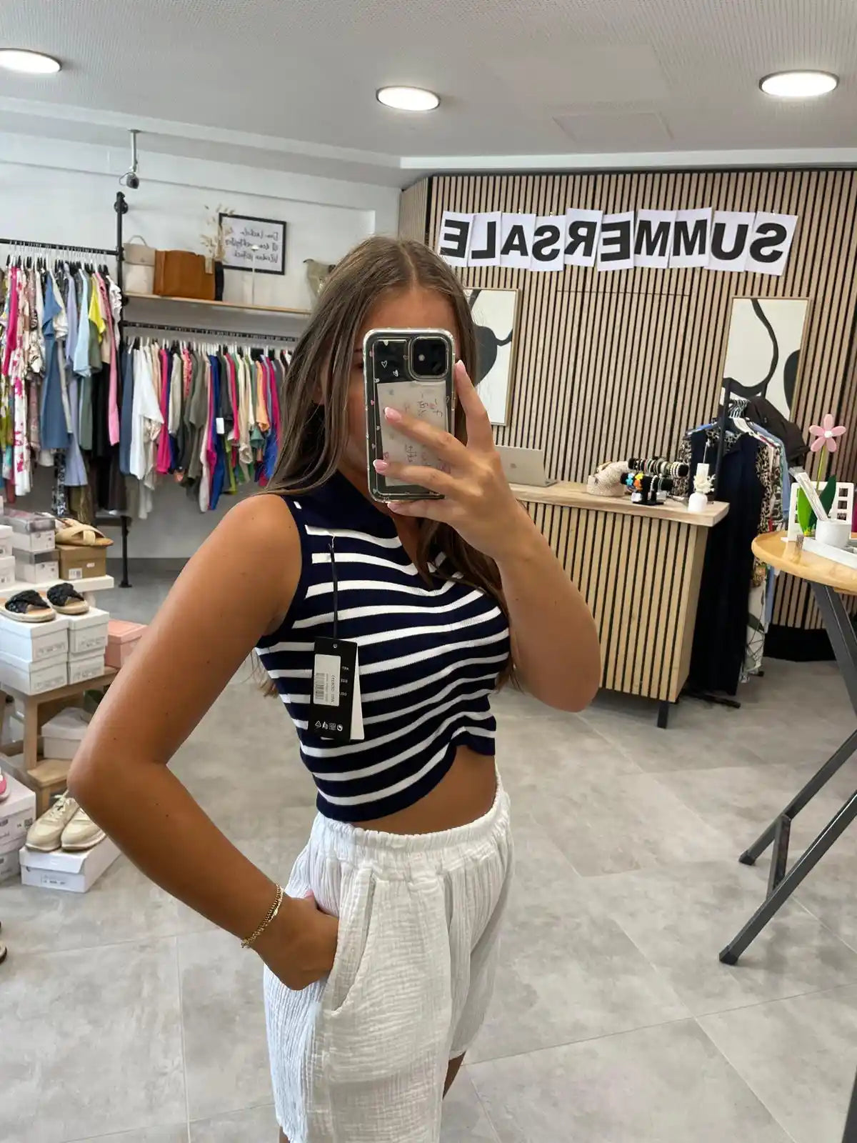 Crop-Top "Streifen" I