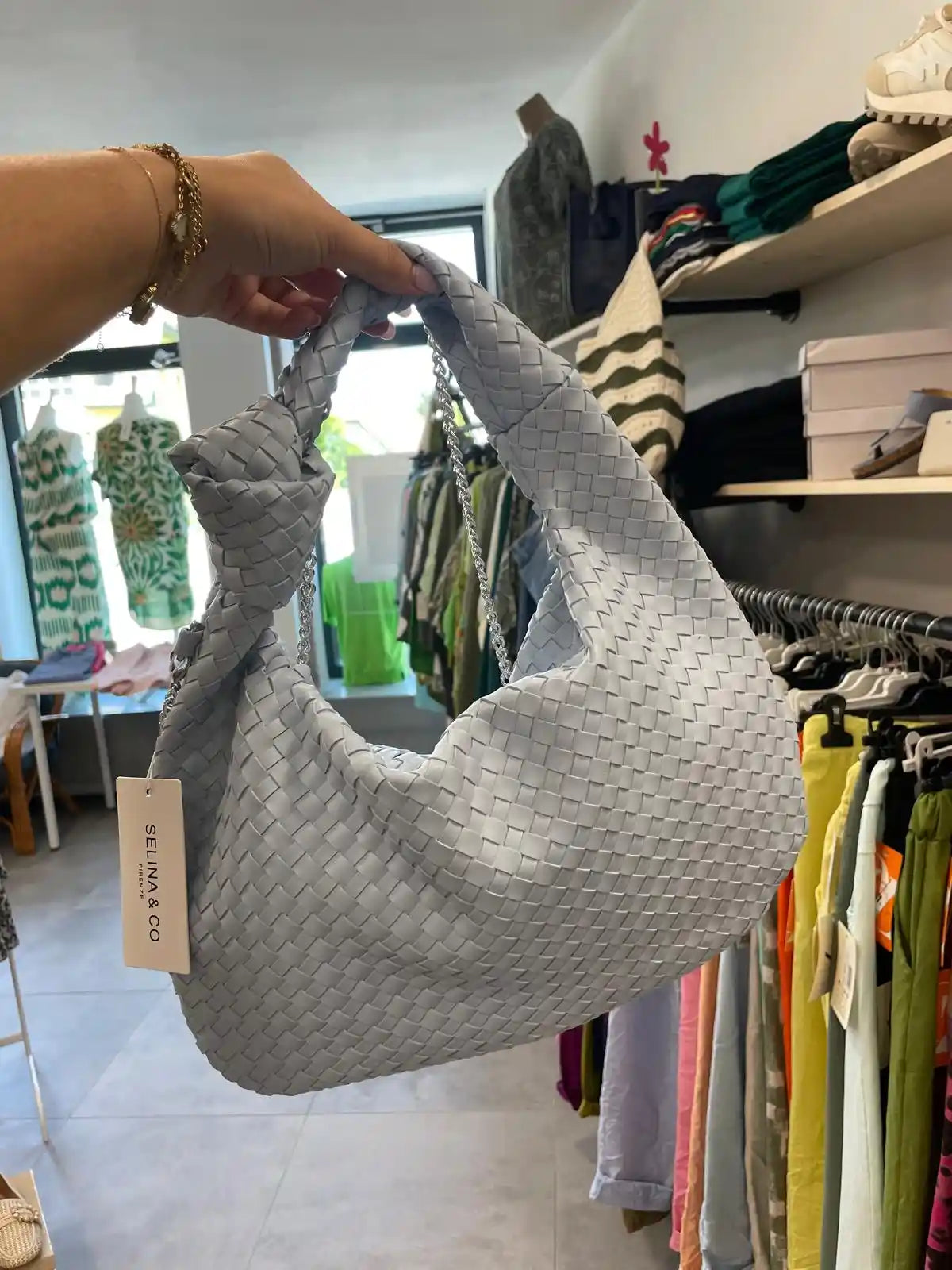 Tasche „Knoten“ Hellblau Maxi